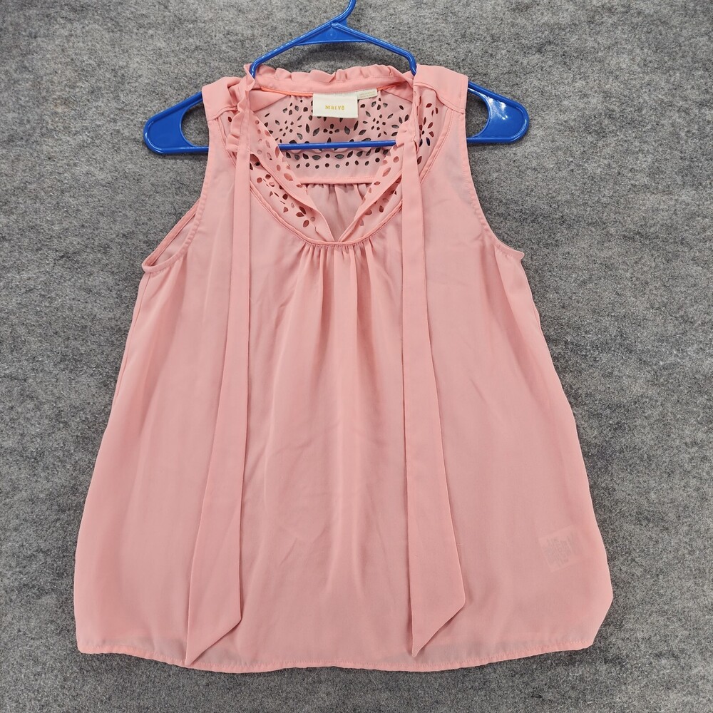 Anthropologie Maeve Top Womens US 0 Pink Sleeveless V Neck